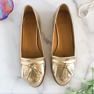 Sezane- Women Lisa Loafers Gold Shoes Sz 9 (40)